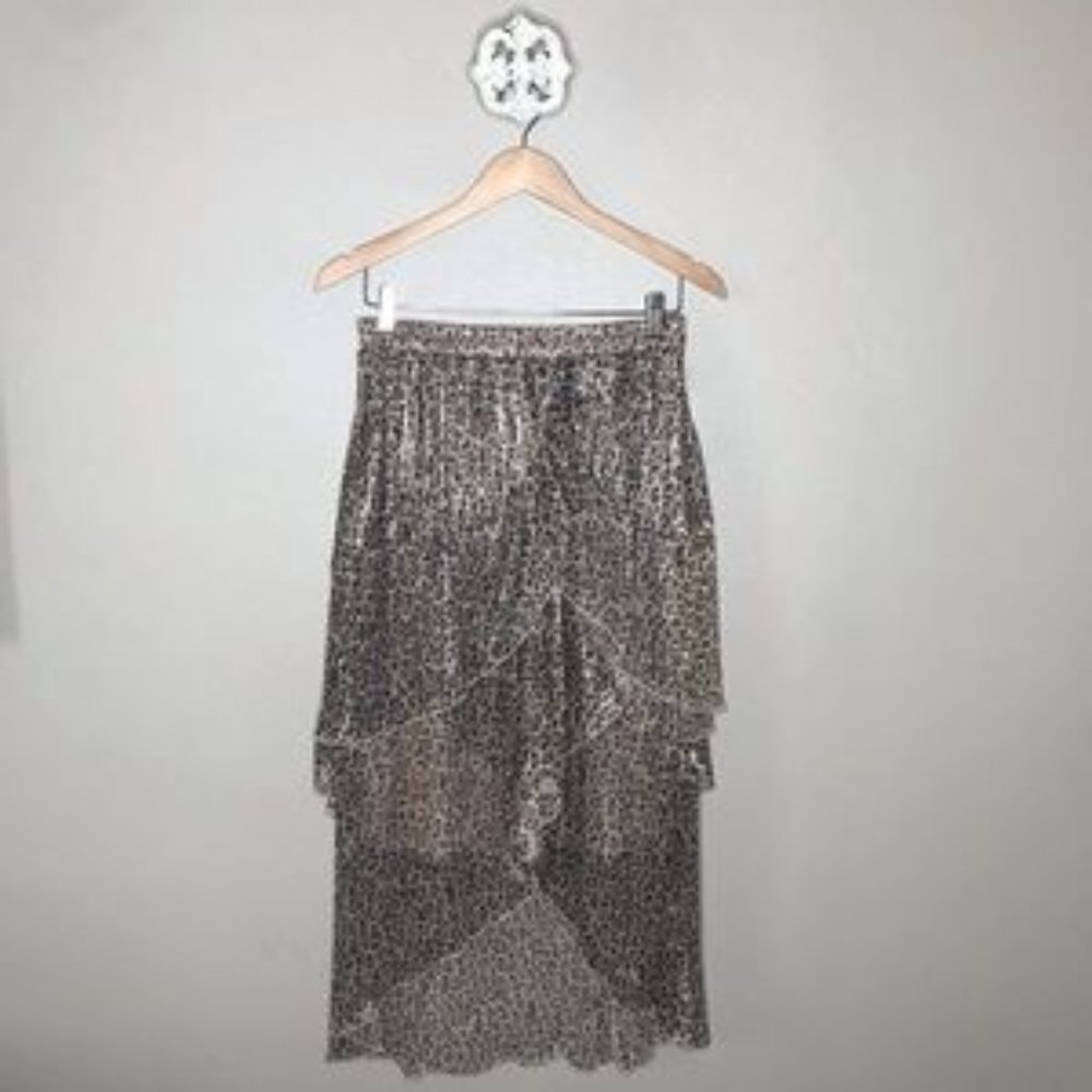Reba Holiday Gala Animal Print Skirt - Picture 2 of 5